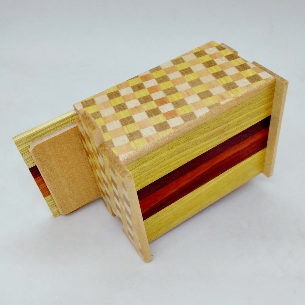 Natural Wood Ichimatsu Puzzle Box - 12 steps - Brain Spice