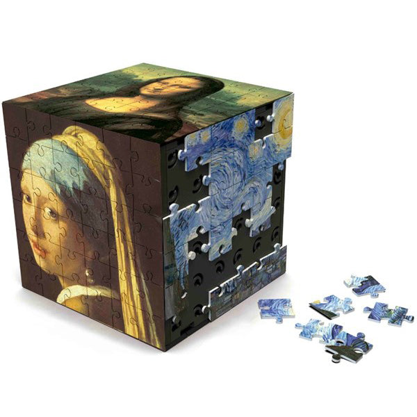 3D Puzzle Cube - Art - Jigsaw 216pc - Brain Spice