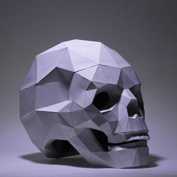 Skull Origami Model - 3D Paper Art - Brain Spice