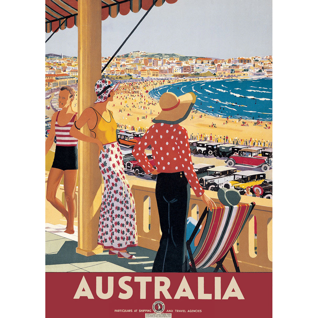 Cavallini Australian Travel Poster/Gift Wrap - Brain Spice