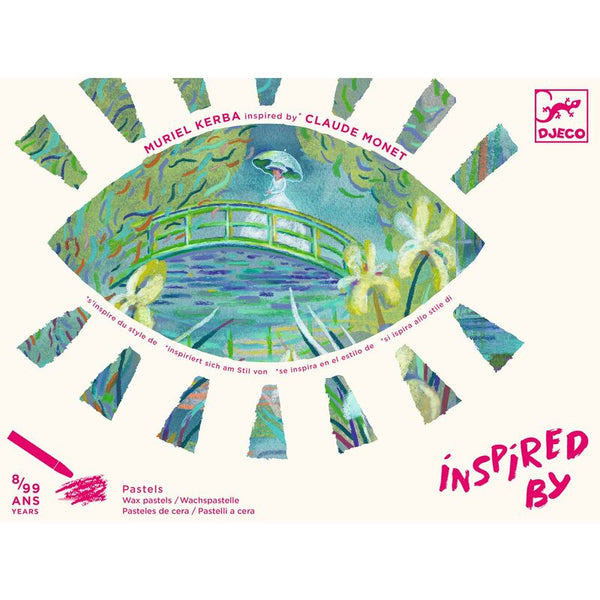 Inspired by Water Lily Pond - Claude Monet - Wax Crayons - Brain Spice