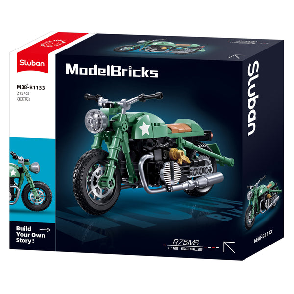 Model Bricks Motor Bike R75ms - 215pc - Brain Spice