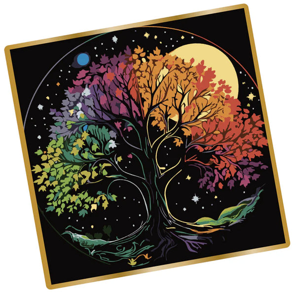 Tree - Metallic Paint by Number - Brain Spice