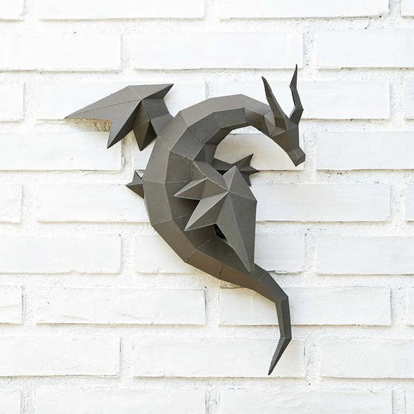 Dragon Origami Wall Art - 3D Paper Art - Brain Spice