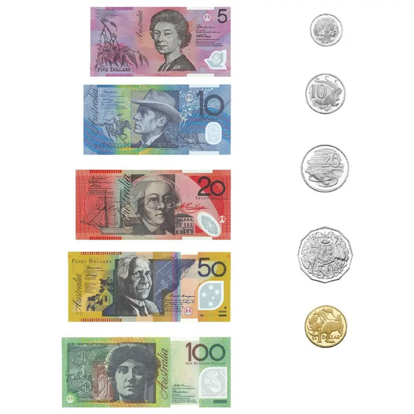 Large Magnetic Australian Money - Notes and Coins - Brain Spice