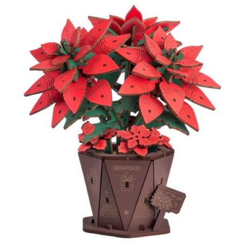 Wooden Bloom Poinsettia - Brain Spice