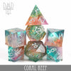 Coral Reef - Handmade Dice - 7-Dice Set - Brain Spice