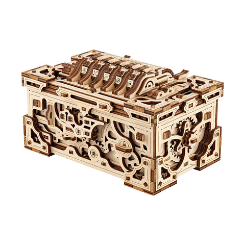 Enigma Chest - Wooden 3D Mechanical Model Kit - Brain Spice