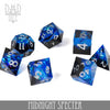 Midnight Specter - Handmade Dice - 7-Dice Set - Brain Spice