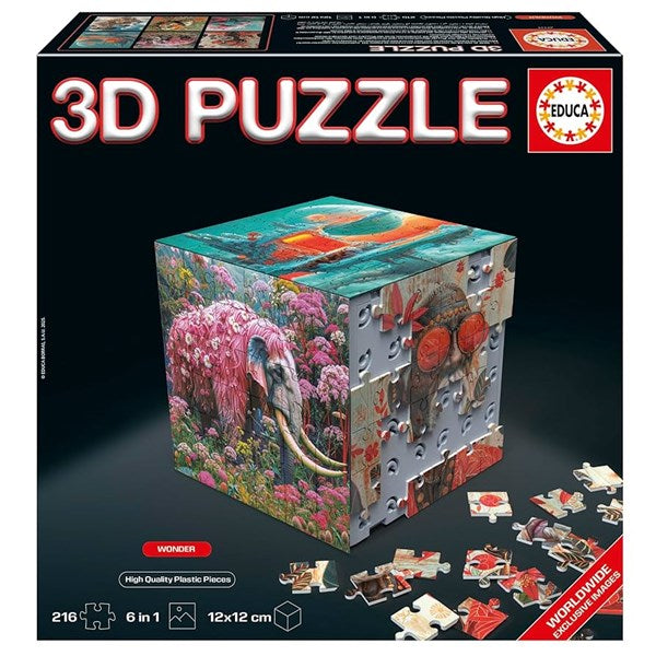 3D Puzzle Cube - Wonder - 216pc – Brain Spice