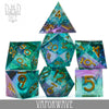 Vaporwave - Handmade Dice - 7-Dice Set - Brain Spice