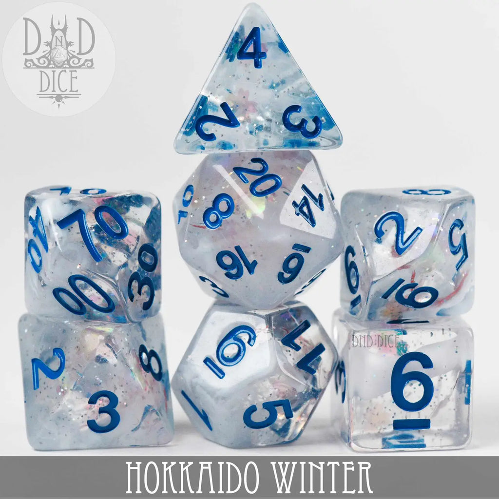 Hokkaido Winter - 7-Dice Set - Brain Spice