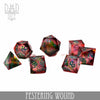 Festering Wound - Handmade Dice - 7-Dice Set - Brain Spice