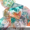 Coral Reef - Handmade Dice - 7-Dice Set - Brain Spice