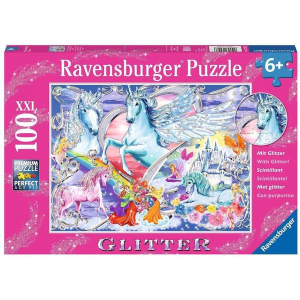 Amazing Unicorns Glitter Puzzle - Jigsaw 100XXL pc - Brain Spice
