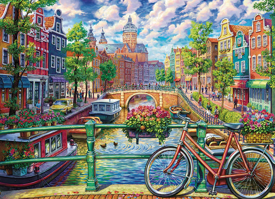 Amsterdam Canal - Jigsaw 1000pc - Brain Spice
