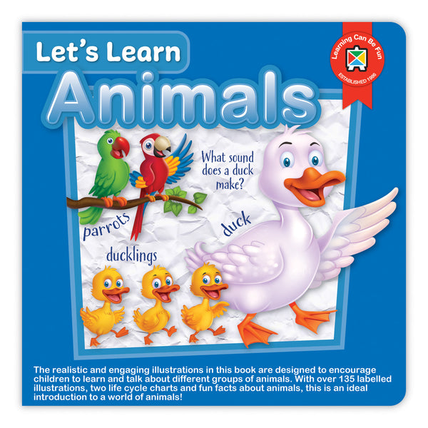 Animals Lets Learn Board Book - Brain Spice