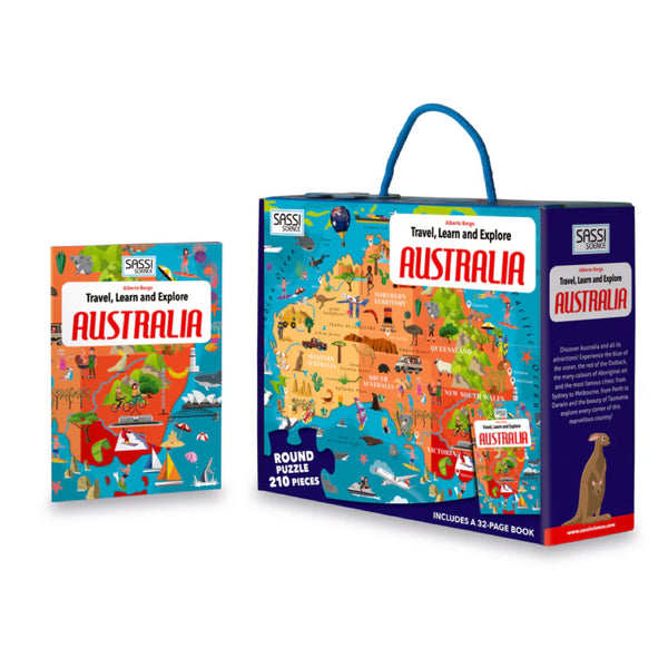 Australia Puzzle & Book Set - 210pc - Sassi Travel Learn and Explore