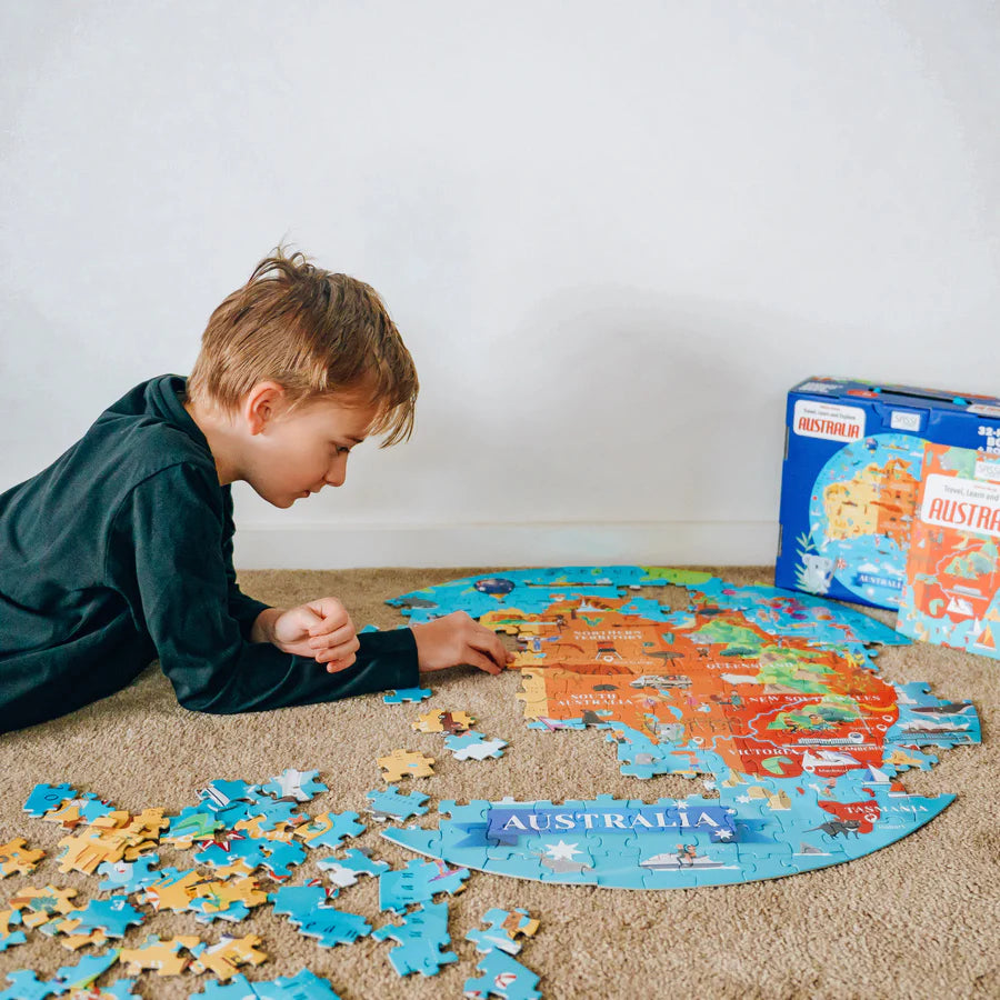 Australia Puzzle & Book Set - 210pc - Sassi Travel Learn and Explore - Brain Spice