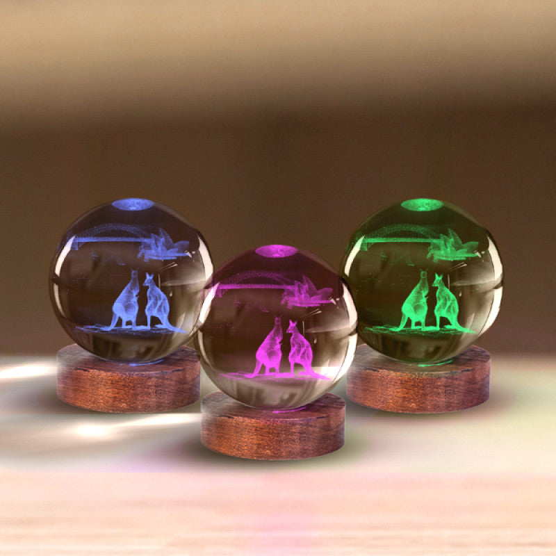 Australiana 3D Crystal Ball Lamp - Brain Spice