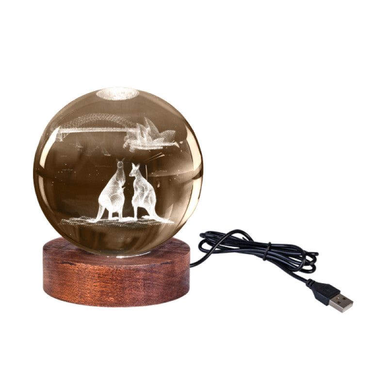 Australiana 3D Crystal Ball Lamp - Brain Spice