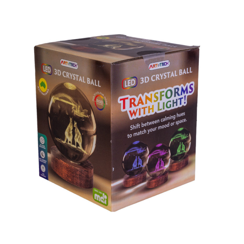Australiana 3D Crystal Ball Lamp - Brain Spice