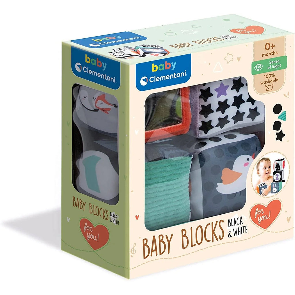 Baby Clemmy Black and White Soft Activity Cubes - Brain Spice