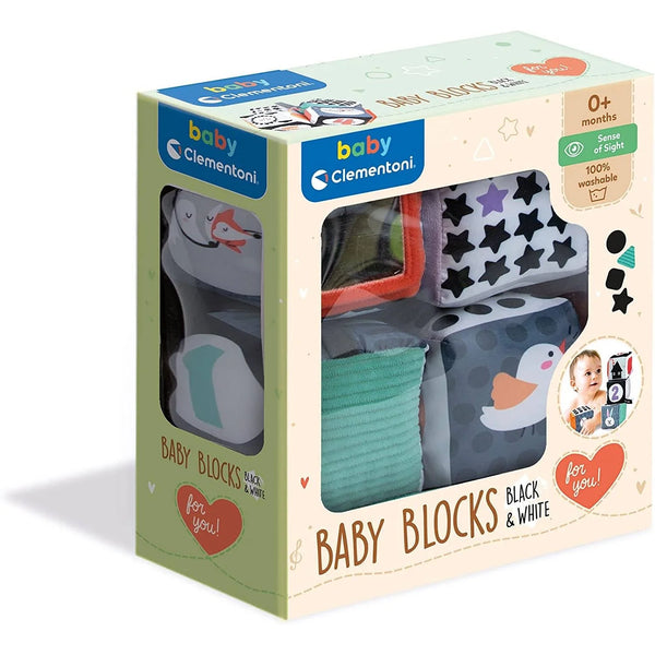 Baby Clemmy Black and White Soft Activity Cubes - Brain Spice