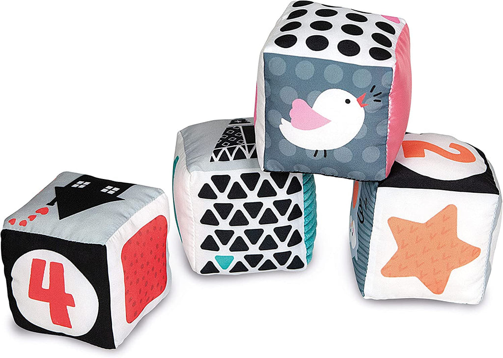 Baby Clemmy Black and White Soft Activity Cubes - Brain Spice