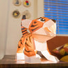 Baby Tiger Origami Table Lamp - 3D Paper Art - Brain Spice