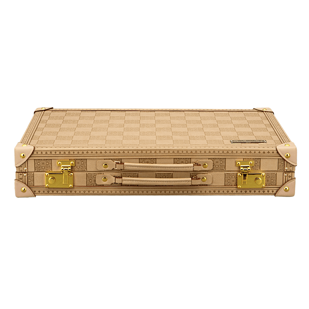 Backgammon Set - Sandstone PU Leather 18inch - Brain Spice