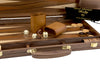 Backgammon Set - Walnut With Handle 15inch - Brain Spice