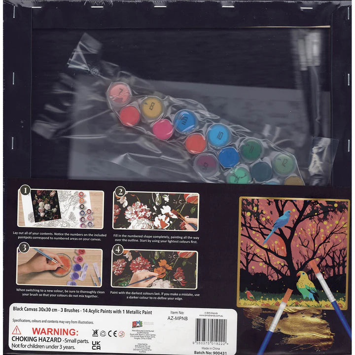 Bird - Metallic Paint by Number - Brain Spice
