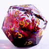 Blood Crystal - Captured Magic 7-Dice Set - Luster Cut Resin - Brain Spice