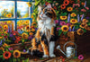 Blooming Cat Meditation - Jigsaw 1000pc - Brain Spice