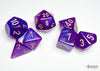 Borealis Luminary Royal Purple-Gold - Polyhedral 7-Dice Set - Brain Spice