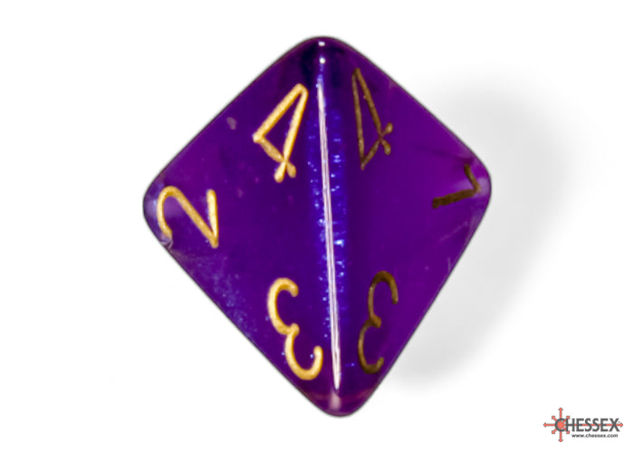 Borealis Luminary Royal Purple-Gold - Polyhedral 7-Dice Set - Brain Spice