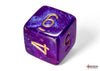 Borealis Luminary Royal Purple-Gold - Polyhedral 7-Dice Set - Brain Spice