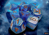 Borealis Midnight-Copper Luminary 7 Dice Set - Brain Spice