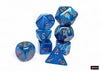 Borealis Midnight-Copper Luminary 7 Dice Set - Brain Spice