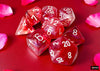Borealis Passion-White Luminary 7 Dice Set - Brain Spice