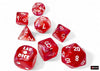 Borealis Passion-White Luminary 7 Dice Set - Brain Spice
