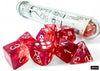 Borealis Passion-White Luminary 7 Dice Set - Brain Spice