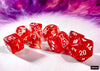 Borealis Passion-White Luminary 7 Dice Set - Brain Spice
