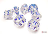 Borealis Polyhedral Icicle-Light Blue Luminary 7-Dice Set - Brain Spice
