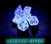 Borealis Polyhedral Icicle-Light Blue Luminary 7-Dice Set - Brain Spice