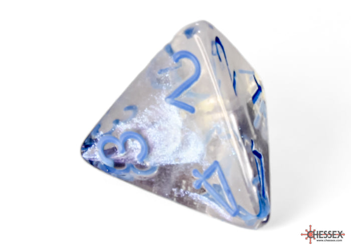 Borealis Polyhedral Icicle-Light Blue Luminary 7-Dice Set - Brain Spice