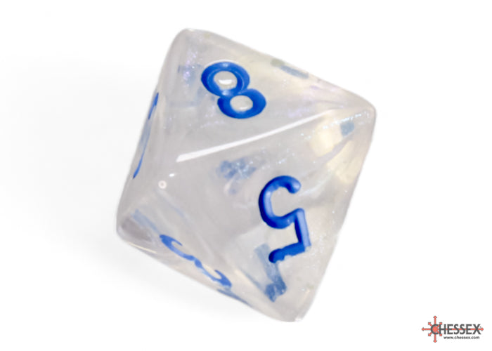 Borealis Polyhedral Icicle-Light Blue Luminary 7-Dice Set - Brain Spice