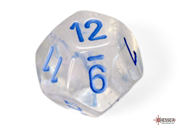 Borealis Polyhedral Icicle-Light Blue Luminary 7-Dice Set - Brain Spice