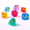 Bouquet of Dice - Captured Magic 7-Dice Set - Luster Cut Resin - Brain Spice